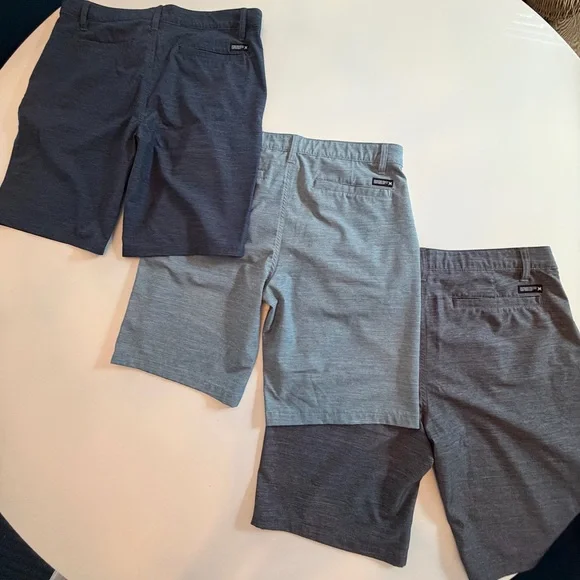 Hurley Men's Flat Front Shorts - 32W - Navy, Grey, Charcoal - 3-Pack - Lot of 3 - Picture 2 of 9